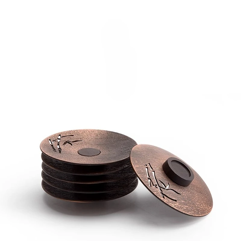 

Зеленая железная подставка в японском стиле, изоляционная подставка для чайной чашки, домашняя креативная подставка для чайного сервиза кунг-фу, чайная церемония нуля с подставкой