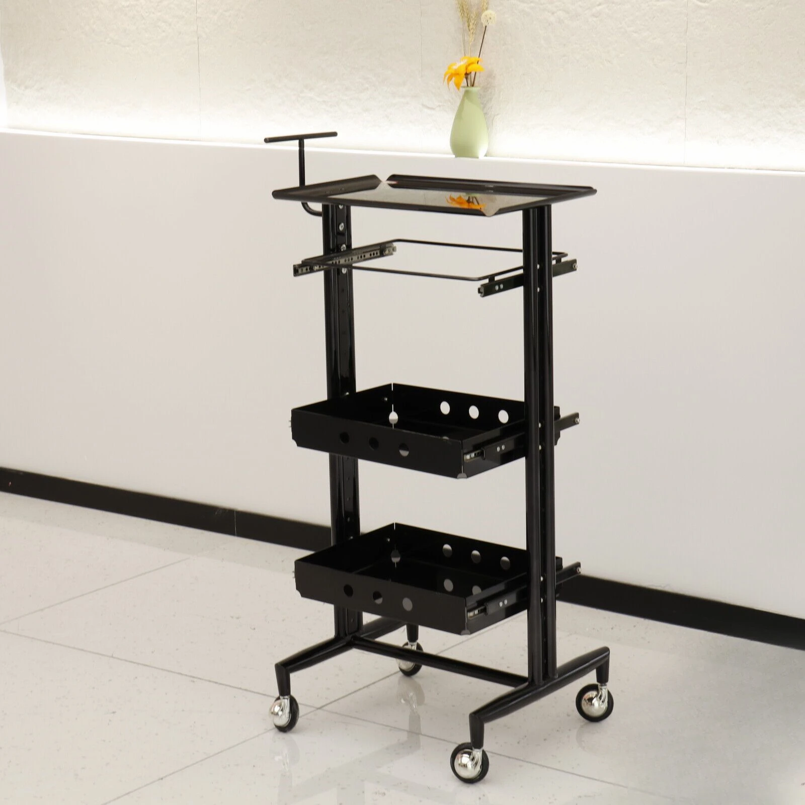 Hair Salon Cart Hair Salon Multifunctional Shelf Bar Cart Barber Shop Perm and Dyeing