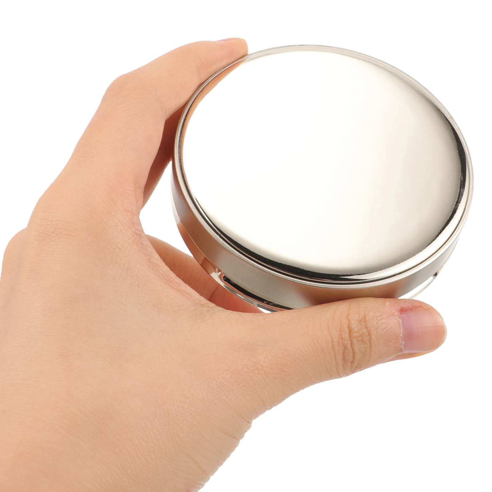 

2 pcs Golden Empty Cushion Foundation Case Compact Powder Box for Loose Powder Refillable Containers Portable Travel Size Small