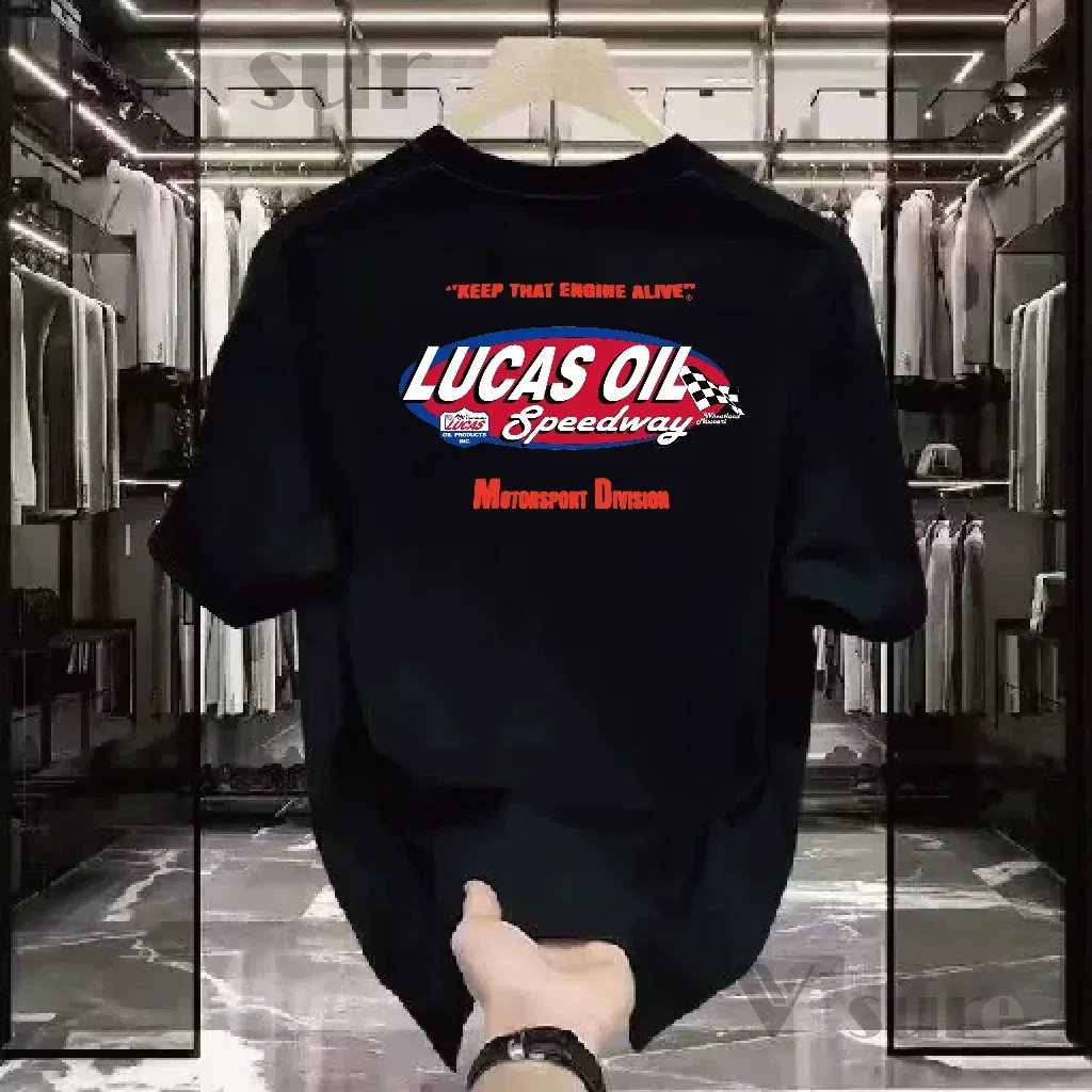 เสื้อยืดดั้งเดิมสไตล์ LUCAS แขนสั้นอินเทรนด์100% T-shirtNO1ผ้าฝ้าย