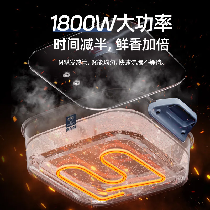 وعاء كانجباخ الكهربائي متعدد الوظائف، وعاء القلي والقلي المنزلي، وعاء الطبخ الكهربائي بسعة كبيرة 6 لتر #3