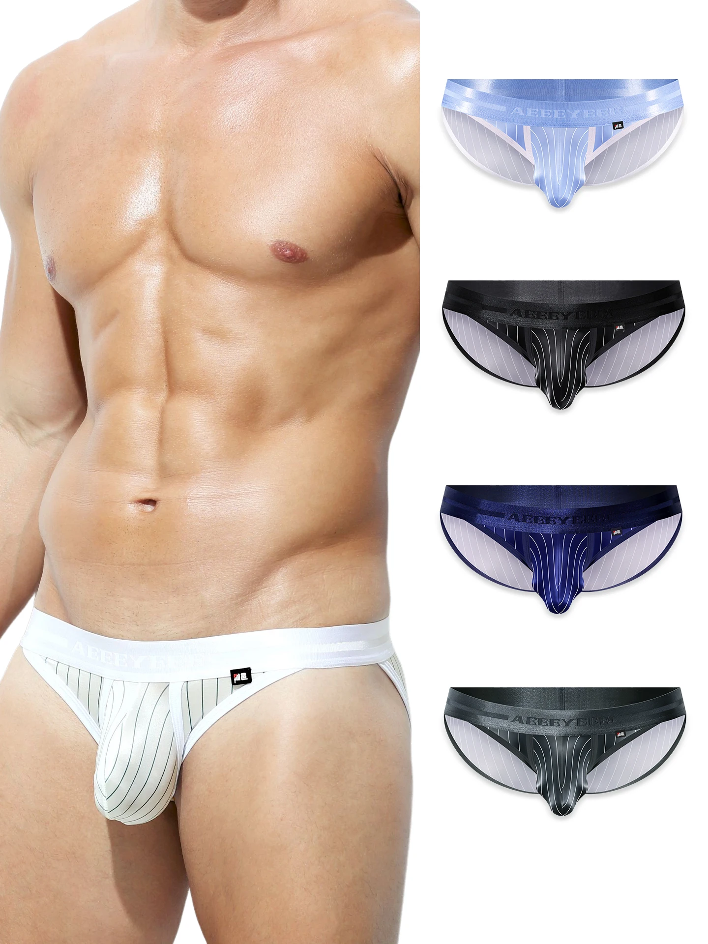 Men's Unique Underwear Home Stripes Briefs Quick dry Breathable Shorts Running Hiking Gym Yoga Sport pants