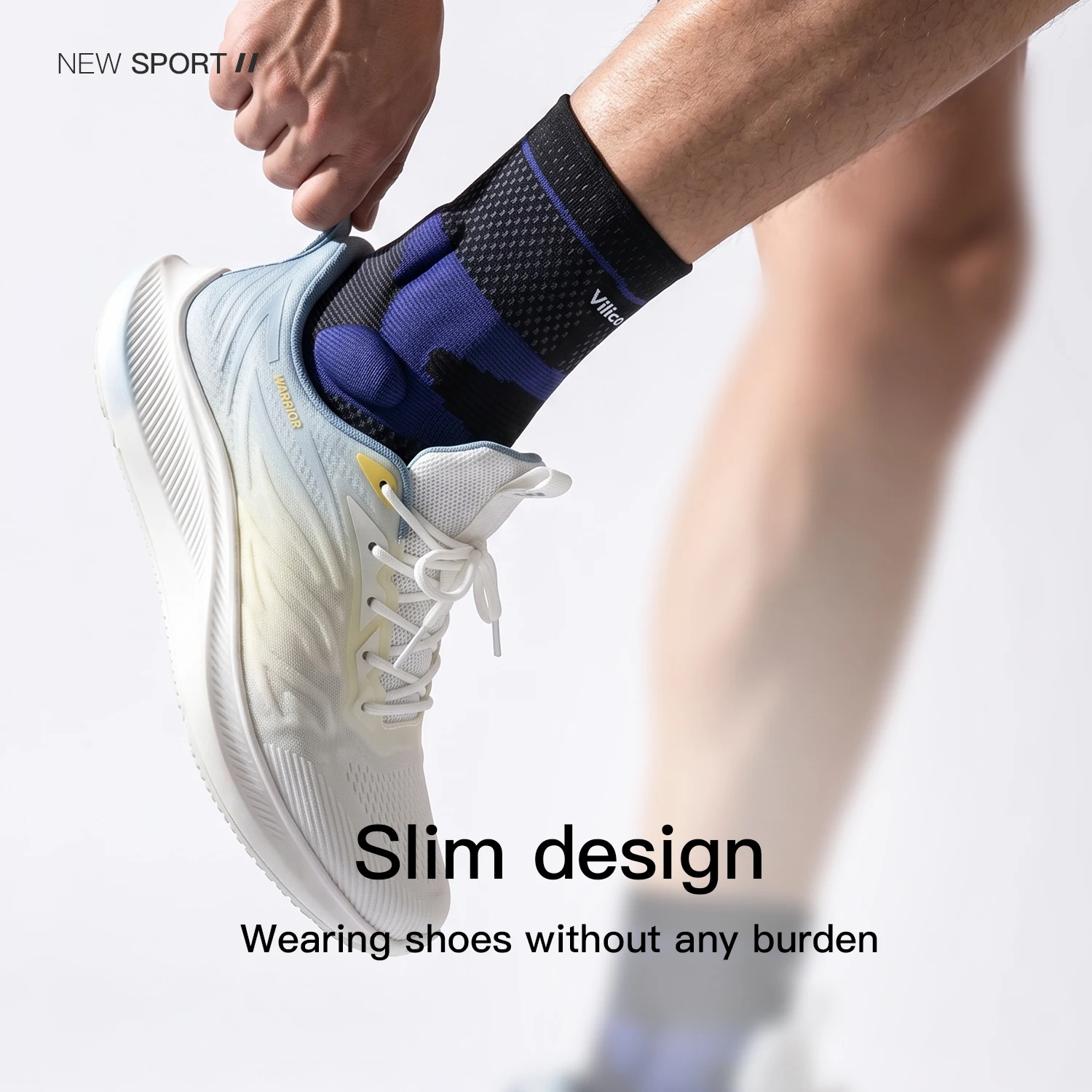 1PC Vilico Men's and Women's Sports Ankle Cover Thin Silicone Anti Slip Breathable Design Basketball Cycling Fitness Universal F