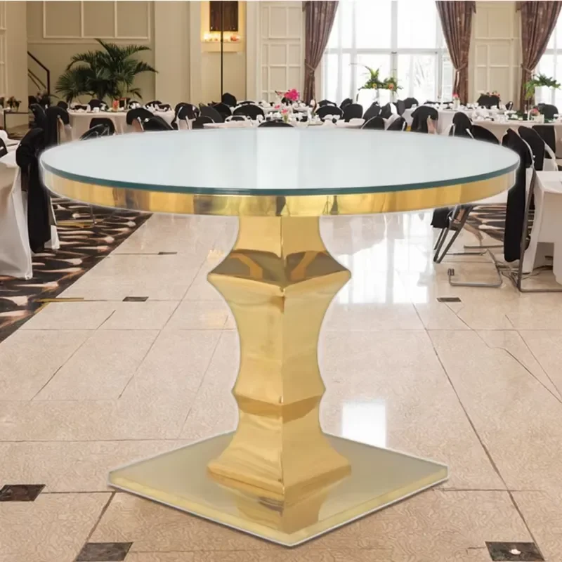 Luxurious Shock-Proof Glass Tabletop for Wedding Events and Family Bars Elegant Dining Tables