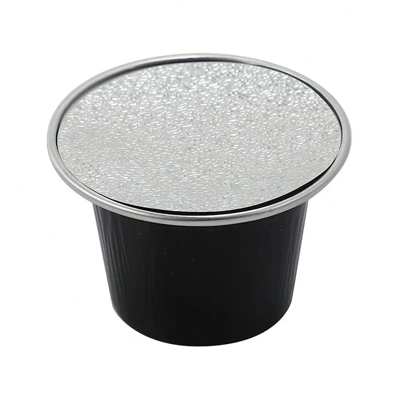 

A05G-300Sets Refillable Coffee Capsules Cup Disposable Coffee Capsules Packaging Cafe Supplies For Nespresso Black