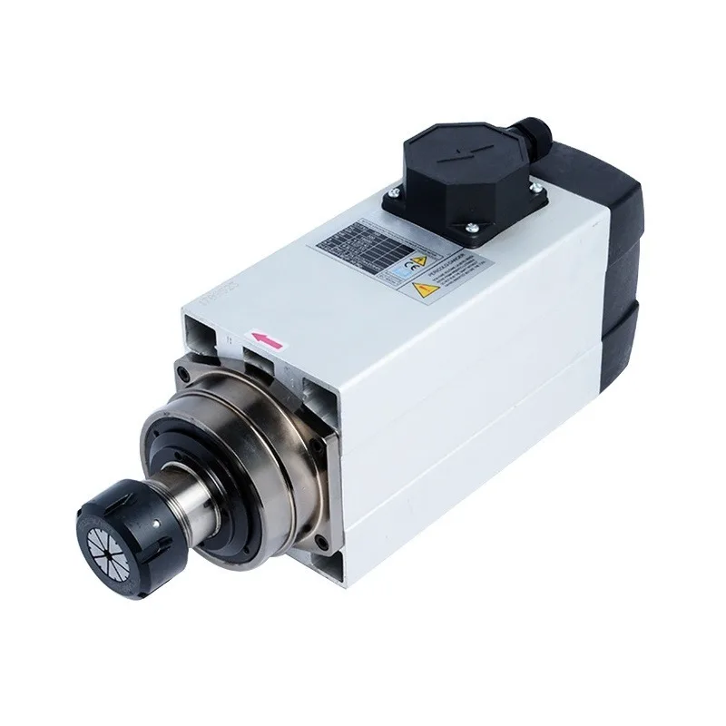 Air Cooling Ceramic Bearing square Shape Cnc Motor Spindle 2.2KW 3.5KW 4.5KW 6KW 7.5KW ER20 300HZ 18000RPM Milling Spindle Motor