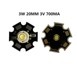20PCS LED 3W 3V 700MA 6000K Bulbs High Power Lamp Beads Light Pure Chip PCB 45mli White Cold white For Blubs Downlight