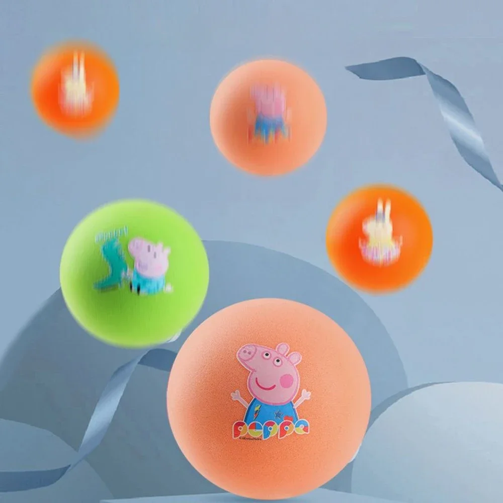 Peppa pig crianças silencioso tapinhas bola brinquedos de alta elasticidade esponja basquete esportes crianças brinquedos indoor silencioso bola jogos festa