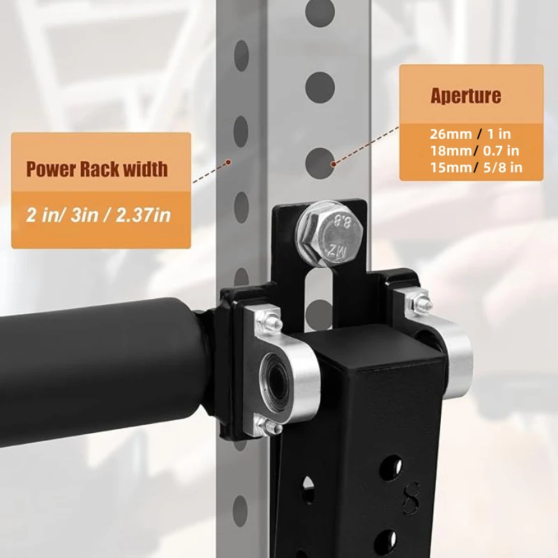 Power Rack Mounted Leg Extension andCurl Machine Fit for 16mm/18mm/26mm Aperture, Fits 1\