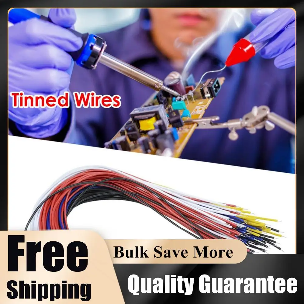 Solder Cable Copper Fly Jumper Wire 100pcs/lot 20cm Heat-resistant Cable Wire Soft Wire Tin Plated Breadboard PCB