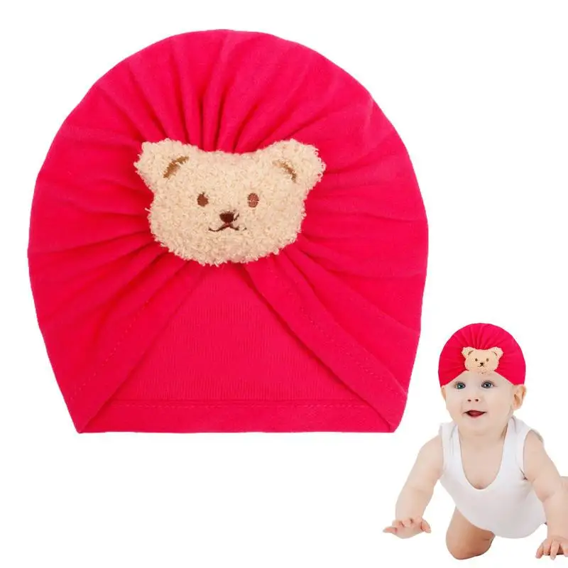 Little Bear Turban Hat para Crianças, Meninos e Meninas Turban, Head Wrap, Respirável, Bebê, Mantenha Quente, Headwraps, Bonito, Photo Props