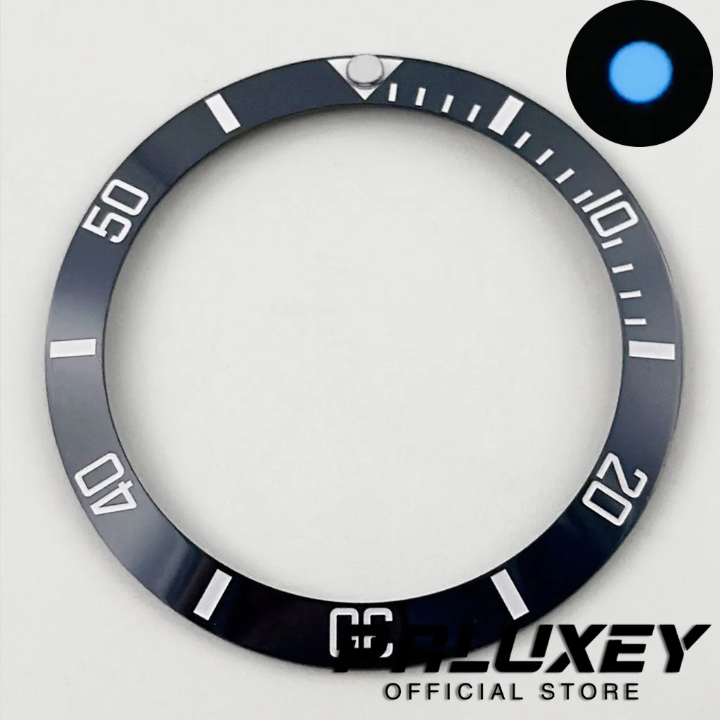 New Slope Dark Blue 38mm*30.6mm High quality Ceramic Bezel Insert fit 40mm Case NH35 NH36 NH34 GMT Automatic Movement Watch