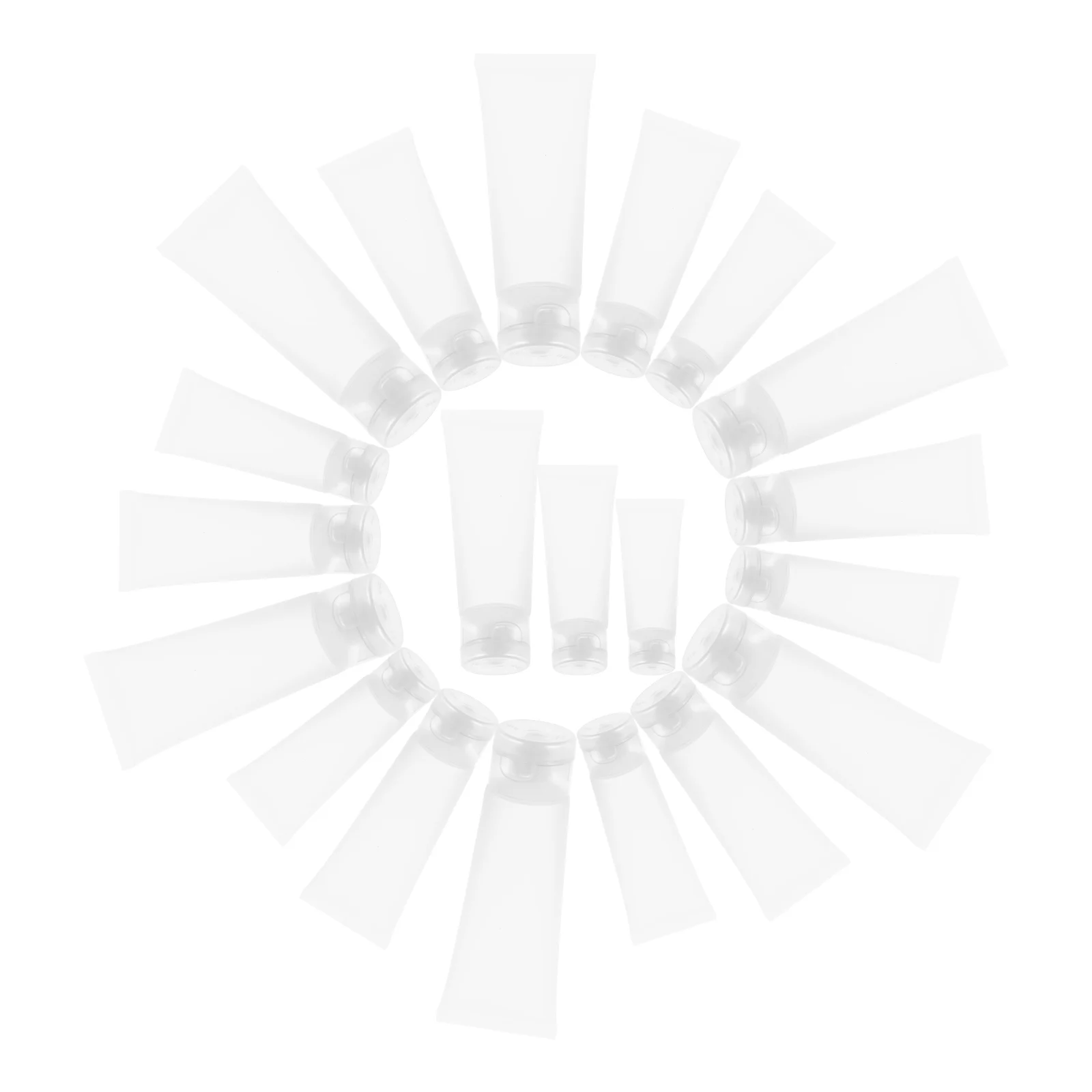 

30Pcs Travel Squeeze Tubes Transparent Frosted Refillable Plastic Bottles for Toothpaste Shampoo Lotion 20ml 30ml 50ml Easy