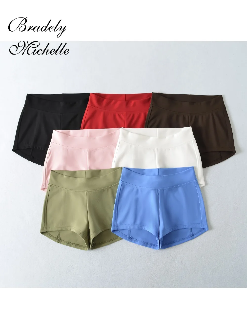 Women's High Waist Yoga Leggings Shorts Solid Color Tight Biker Shorts Push Up Booty Lifting Fitness Workout Pants
