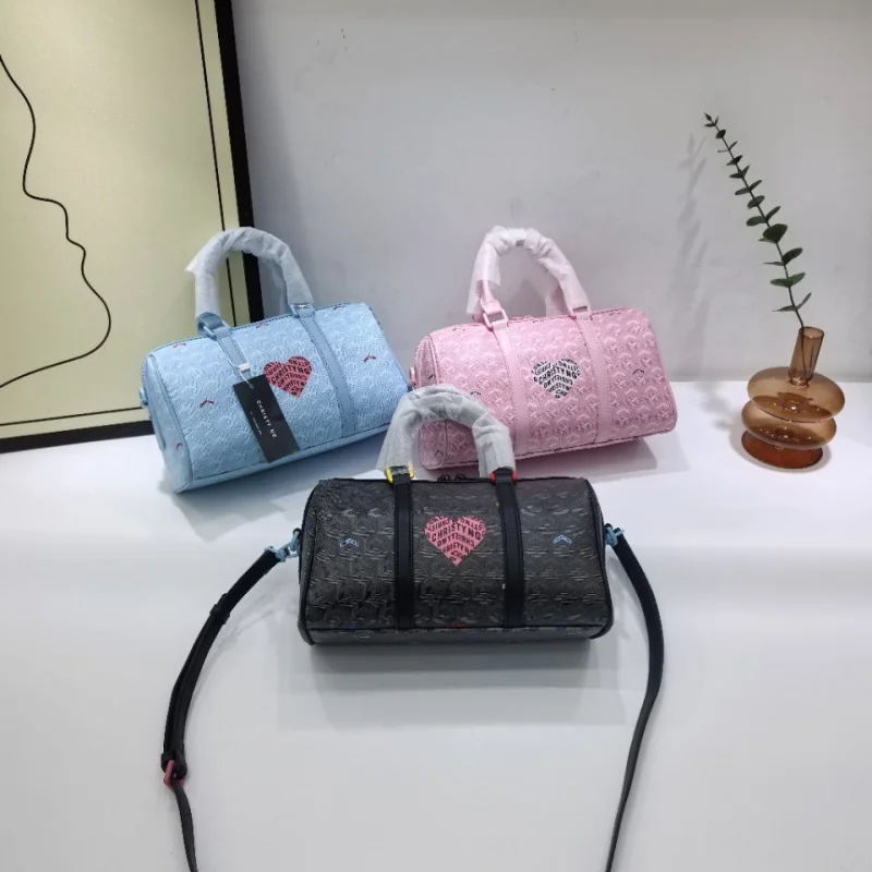 Cute Heart Pillow Shoulder Crossbody Bag, 2026 New Printed Pattern Women Daily Handbag