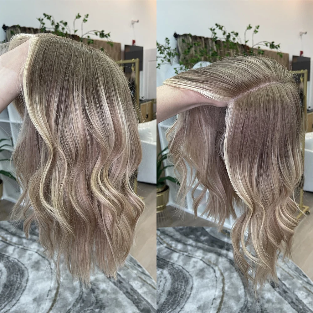 

Blonde Short Wavy Wig for Women Bob Style Synthetic Heat Resistant Lace Front Wig Natural Appearance for Everyday Hairstyle 14"