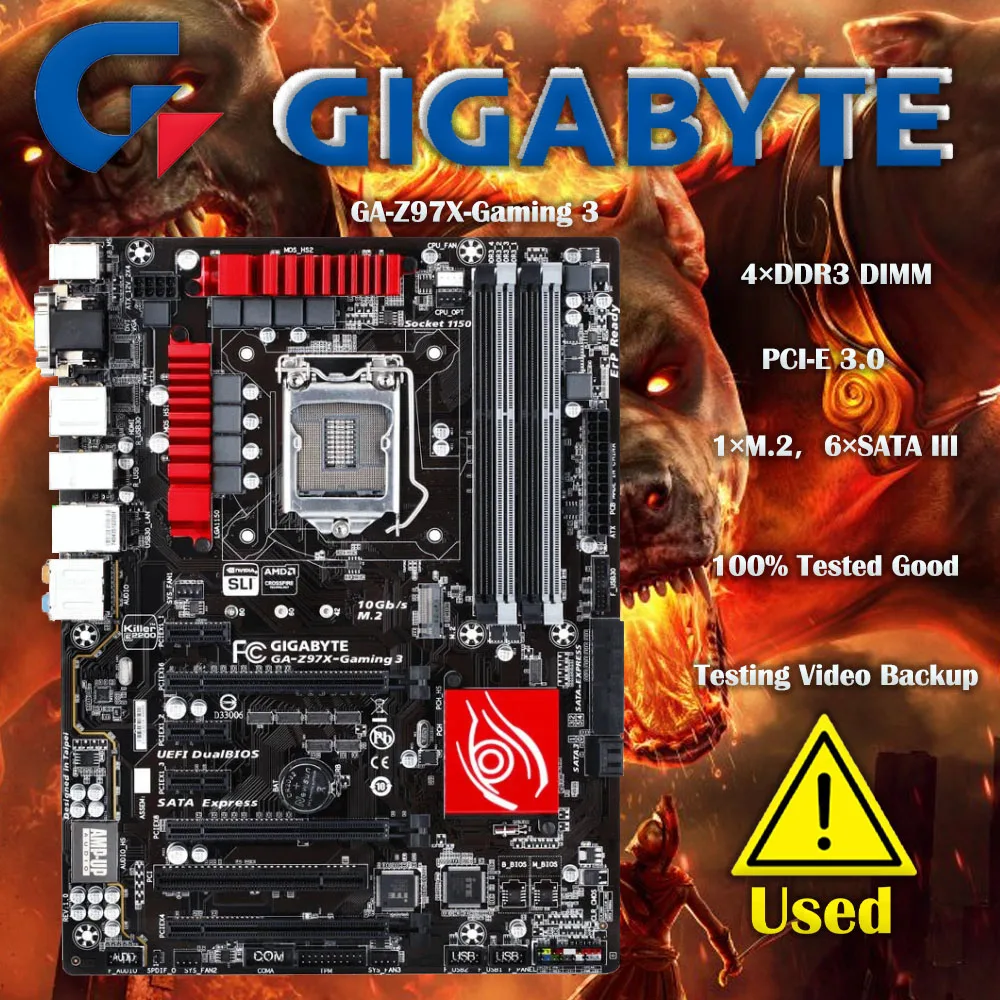 

Gigabyte GA-Z97X-Gaming 3 LGA 1150 DDR3 Z97X-Gaming 3 USB2.0 USB3.0 32GB Z97 desktop motherboard