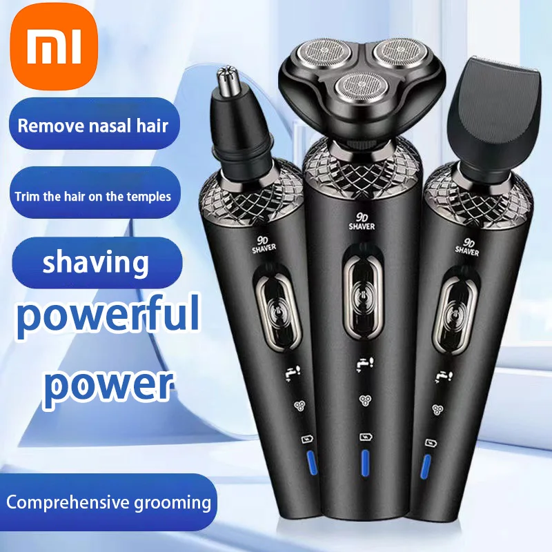 Xiaomi 3-in-1 Electric Shaver Multi Functional Waterproof Men's Smart Trimmer Razor Type-C Charging Rotary Machine Shaving