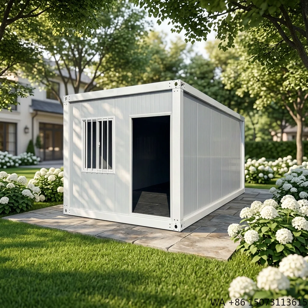 20ft Z-Type Foldable Container House-Modular Flat Pack Shipping Office with Living Room & Bedroom Modern Design for Mall Use