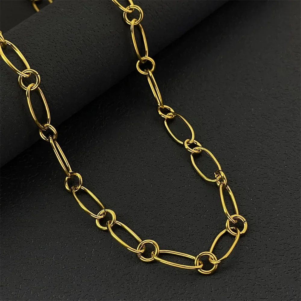 

Gold-plated jewelry, gold paper clip necklace, romantic, elegant and lovely gift