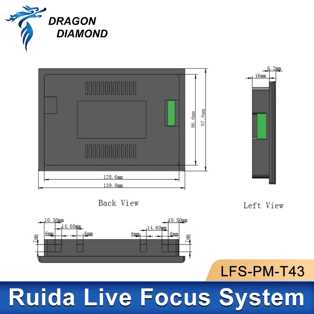 Ruida CO2 Lasercontroller LFS-PM-T43 Live Focus-systeem Autofocus-sensorsysteem met sensorversterker