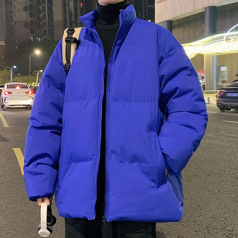 

Men's Winter Thickened Cotton Padded Jacket 2025 Warm Casual Outerwear Stylish Youth Coat Plus Size Puffer Jacket for Daily Wear