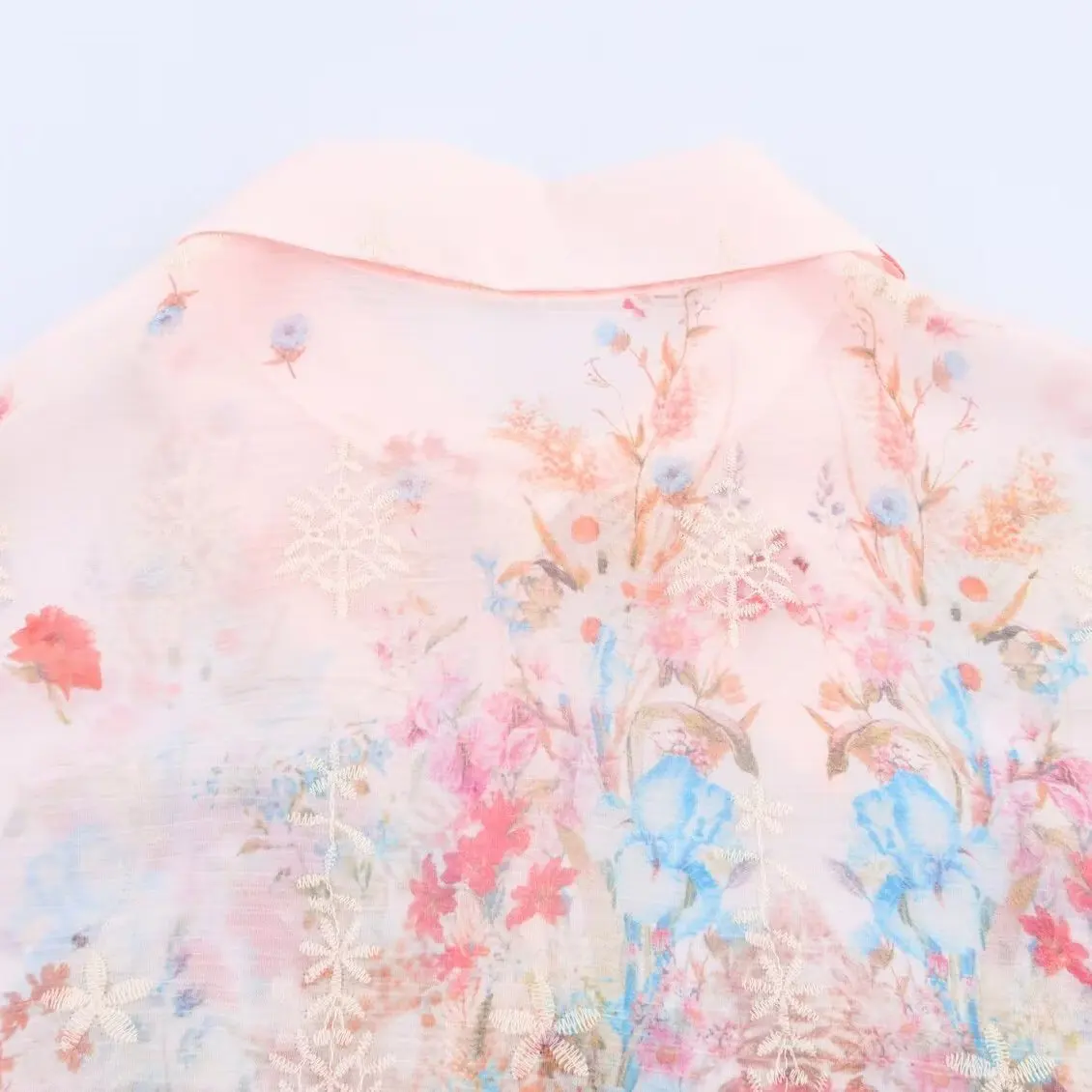 Csa de Manga Bufante Estilo Doce para Mulheres, Design de Moda Primavera Nova, Estilo Francês, Ajuste Solto, Poliéster Res...