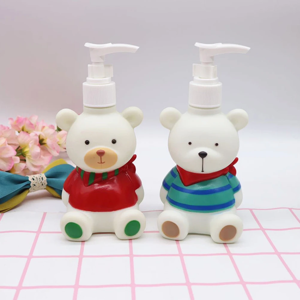

Portable Soap Dispenser Bottles Cute Cartoon Lotion Pump Refillable Shampoo Container Gentle Press Easy Control Environment