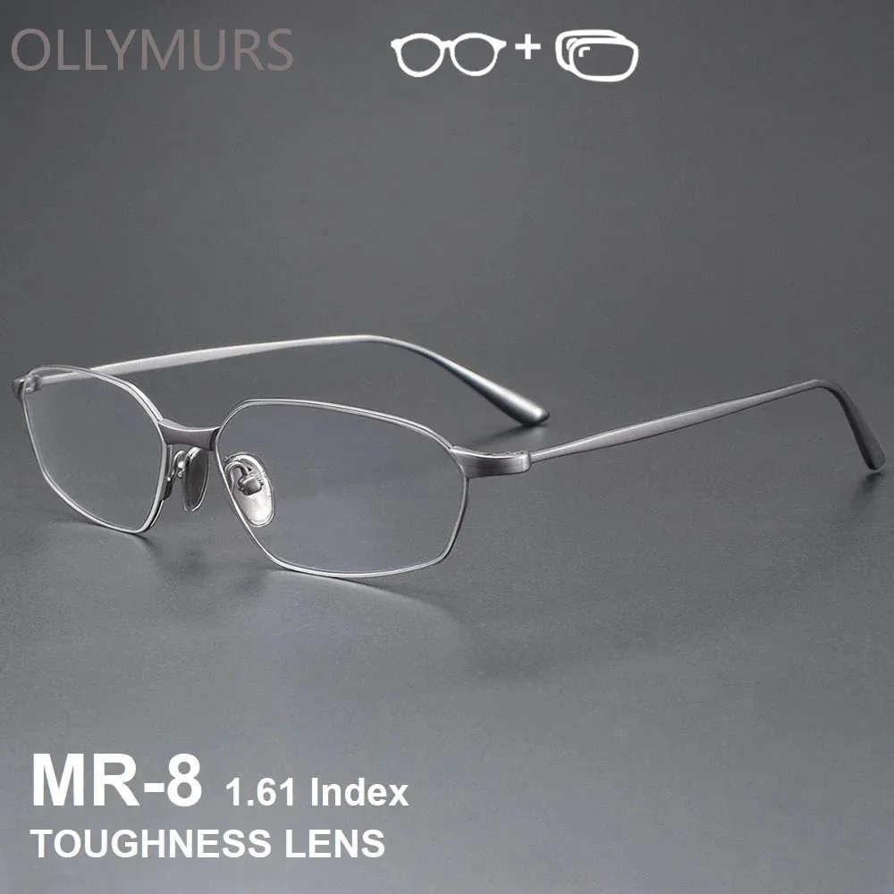

OLLYMURS Prescription Glasses Women Men Myopia Hyperopia Progressive Optical Eyeglasses High-quality Titanium Frame with Recipe