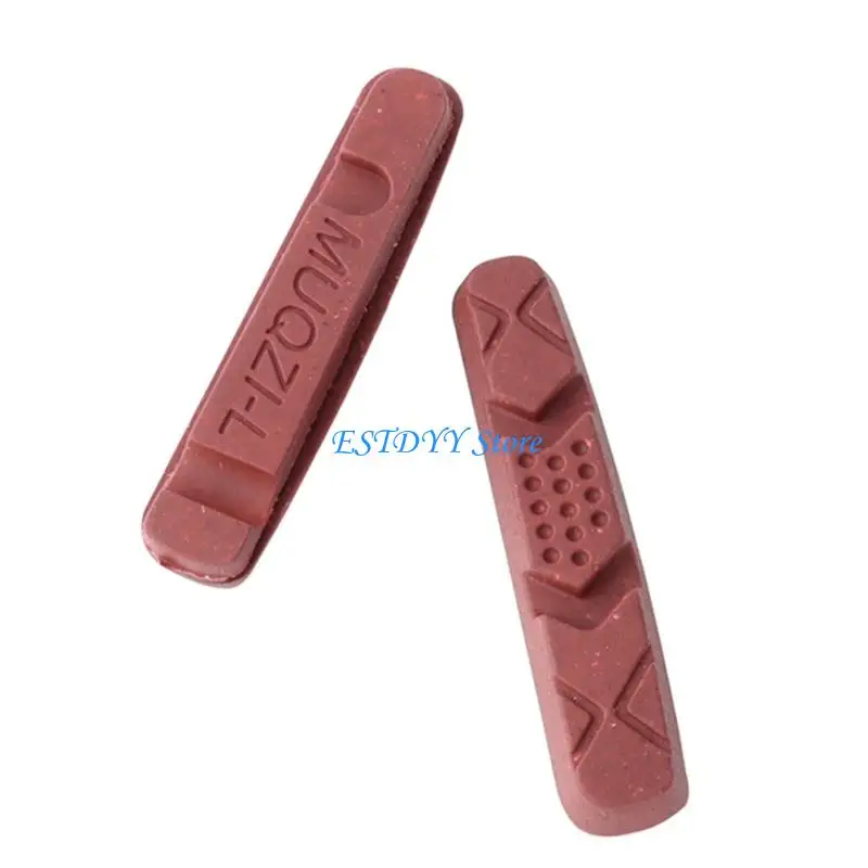G6DE 2Pcs Light Weight Rubber Bike Brake Pad Replaceable Brake Block Bicycles