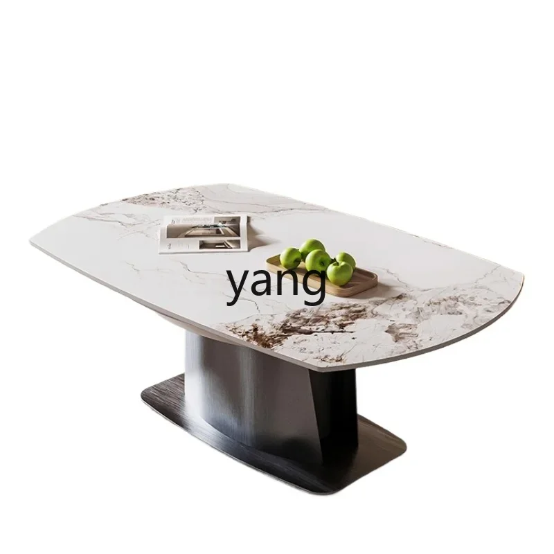

YJQ lift coffee table dining table dual-purpose two-in-one movable electric rock slab small apartment fully automatic