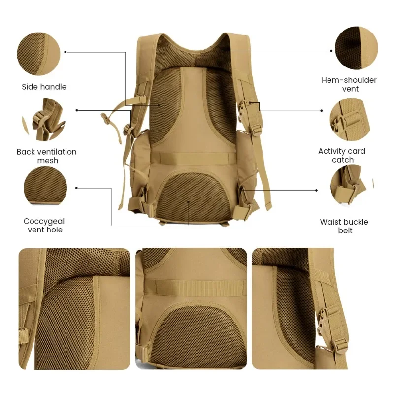 New Cross-Border Outdoor Lightweight Hiking Backpack, Multifunctional Cycling Shoulder Bag, 50L Large Capacity Tactical Backpack