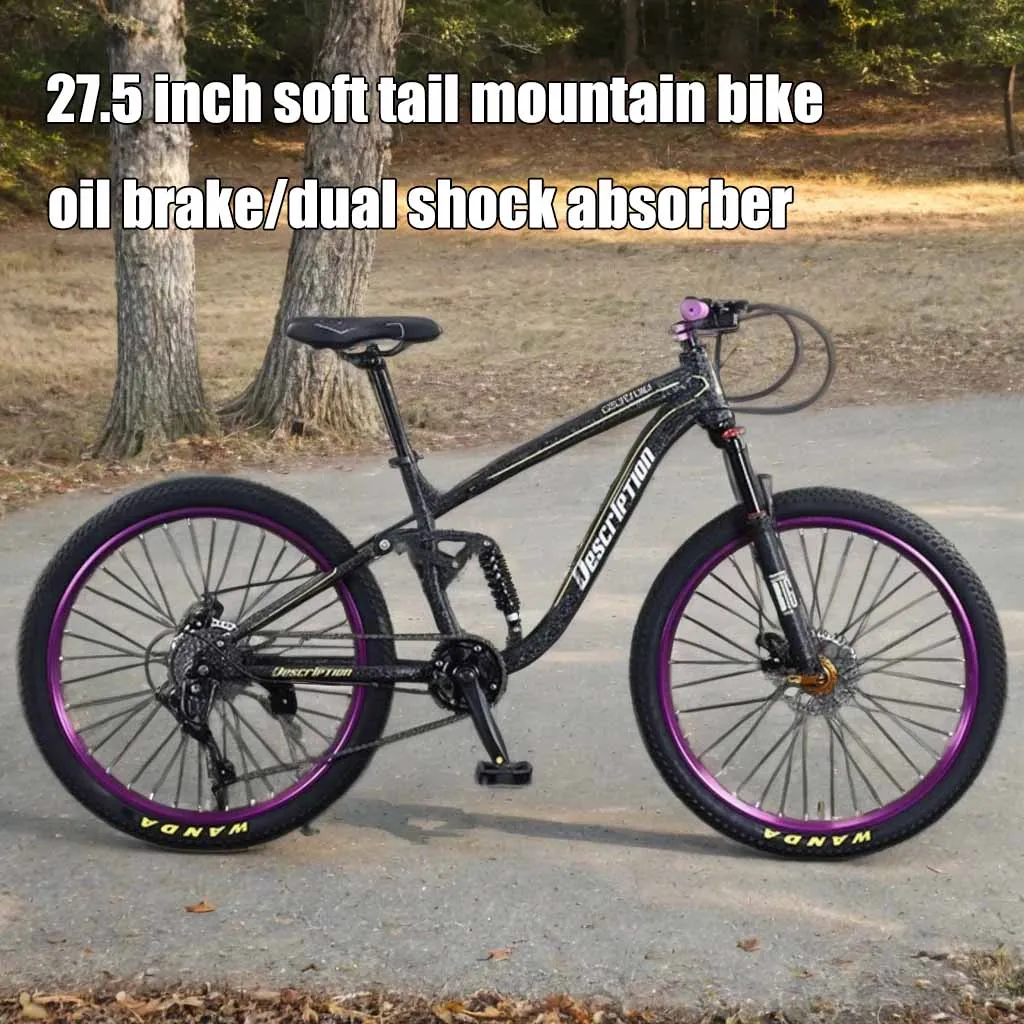 

27.5 inch mtb mountain bike single disc oil brake Downhill Bicycle soft tail dual shock absorber 10speed Cross Country bicicleta