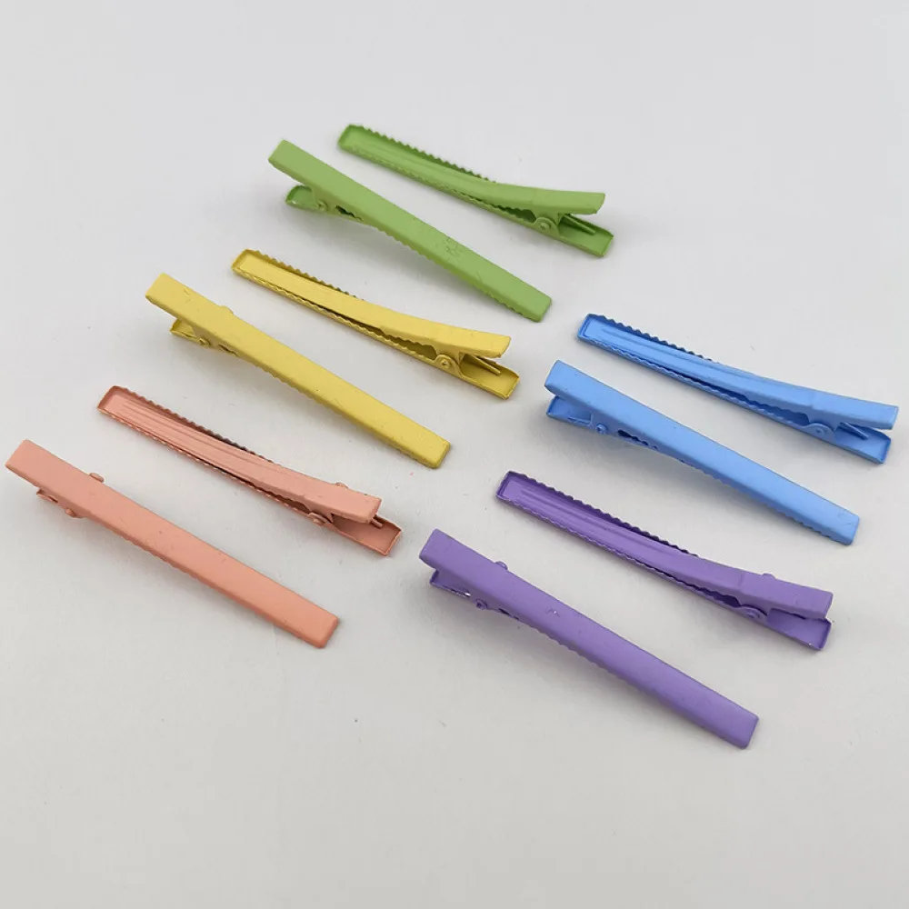 Candy Color Hair Clips Metal Duckbill Barrettes Fashion Geometric Side Hairpins Minimalist Hair Accessories For Women Girls