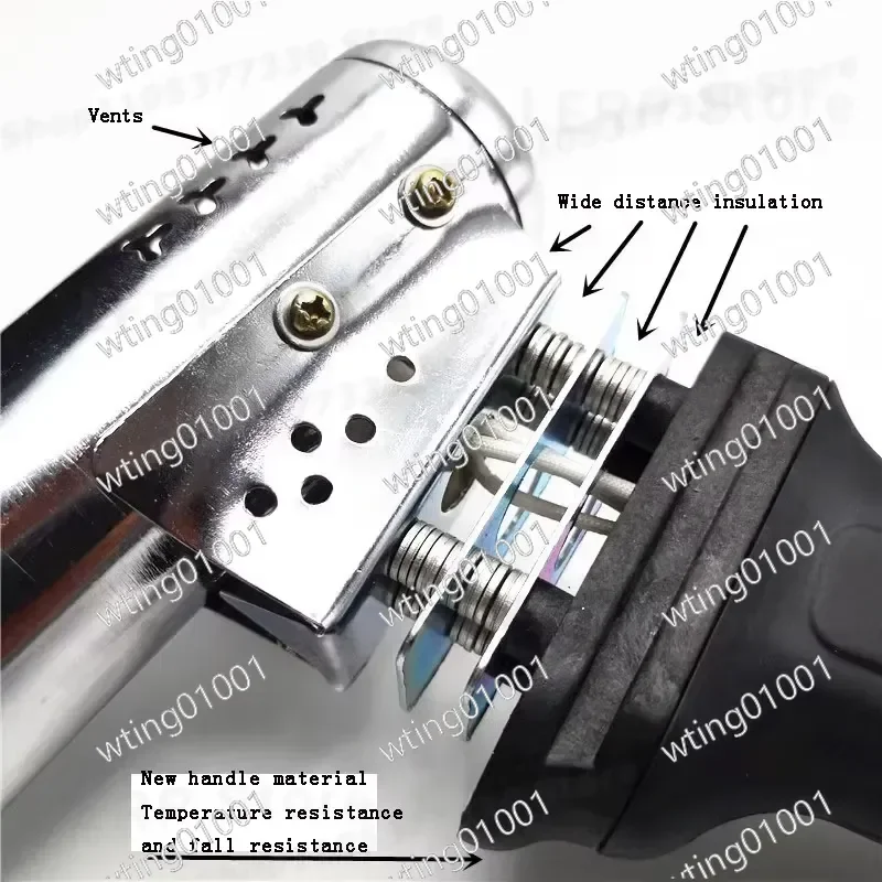 for 220V 500W Anti Static Soldering Gun Industrial Copper Tip High Temp 490C Heavy Duty Welding Tool Fast Heat Up Repair Kit