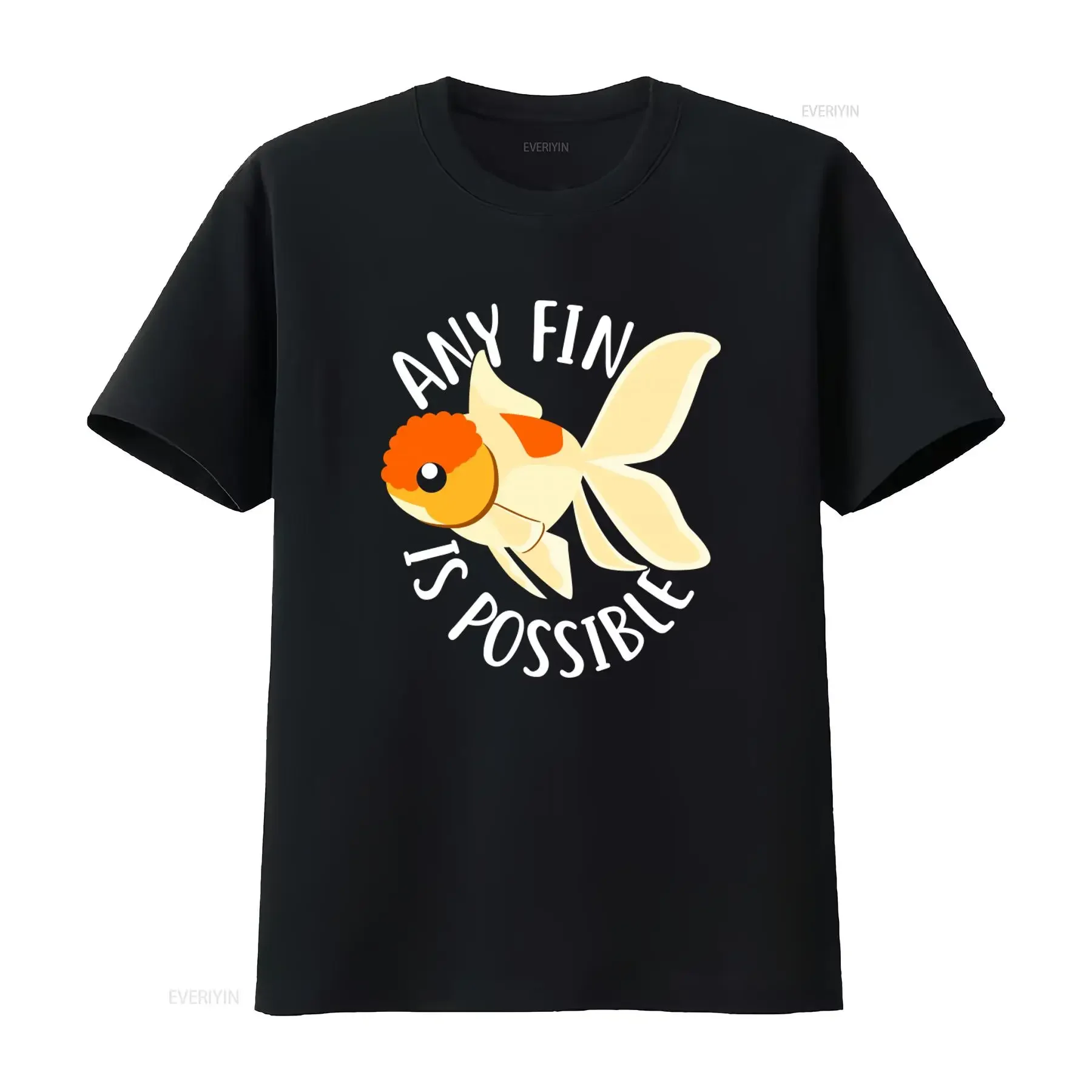 Funny Goldfish T Shirt Any Fin Is Possible Cute Fishkeeping Design for Fish Lovers Aquarium Keepers vintage Washed graphic