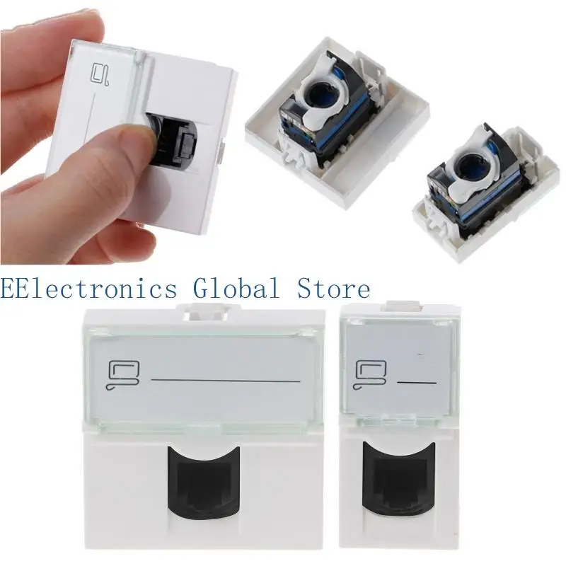 462B CAT6 เครือข่ายโมดูลข้อมูลซ็อกเก็ต RJ45 ตัวเชื่อมต่อ Keystone Plate Plate Wall Plate