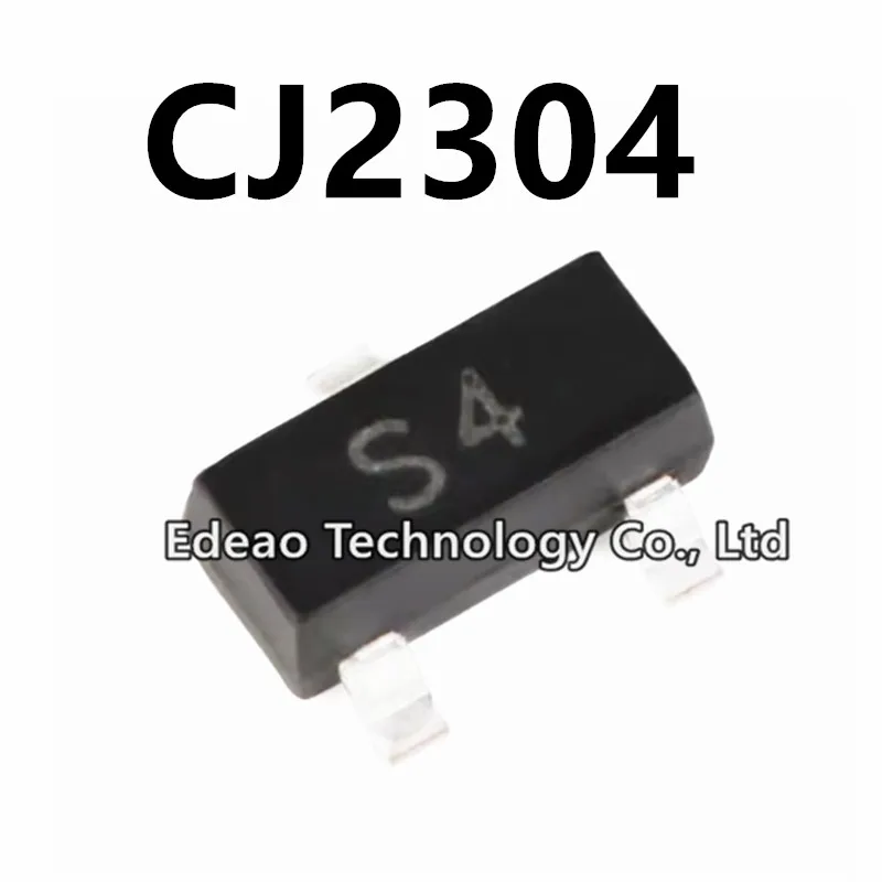 100~500Pcs/lot NEW CJ2304 Marking：S4 SOT-23 N channel -30V/-3.3A SMD MOSFET tube 2304 S4 SOT23-3