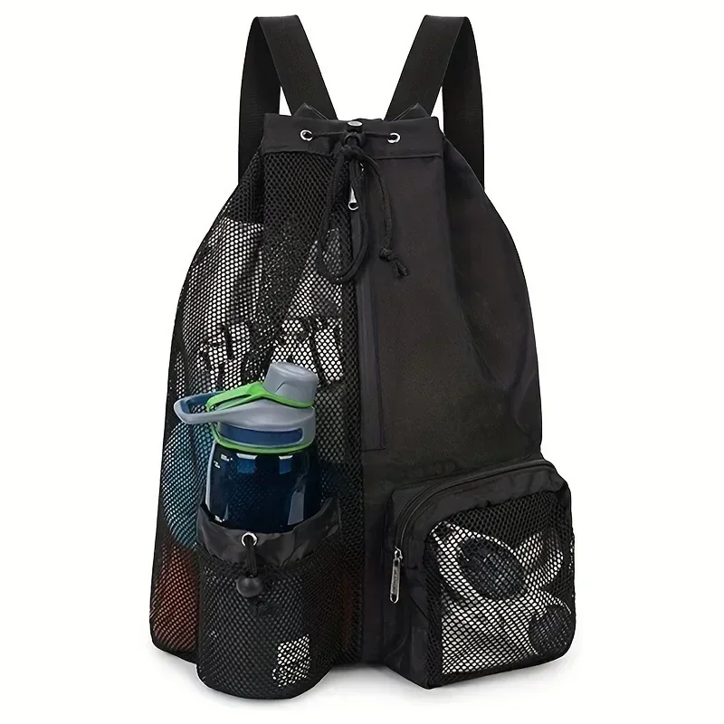 Schwimmtasche, Netz-Rucksack mit Kordelzug, bequem zu tragen, Strand-Tauchrucksack, nasser Rucksack, Sport-Rucksack für den Fitness-Studio