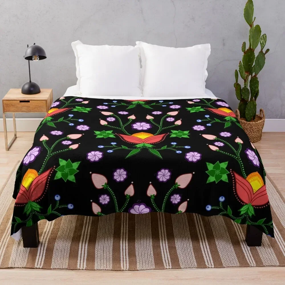 

Floral Throw Blanket Thin Retros Decorative Sofa Custom Blankets