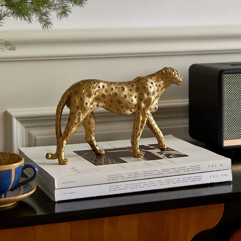 Decoración  Habitación Nórdica, Escultura  Leopardo  la Suerte, Adornos Artísticos para el Hogar, Artesanías Creativas, De