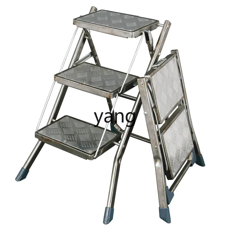 

Yjq Metal Household Folding Ladder Multi-Functional Step Stool Storage Pedal Herringbone Shelf Multi-Color