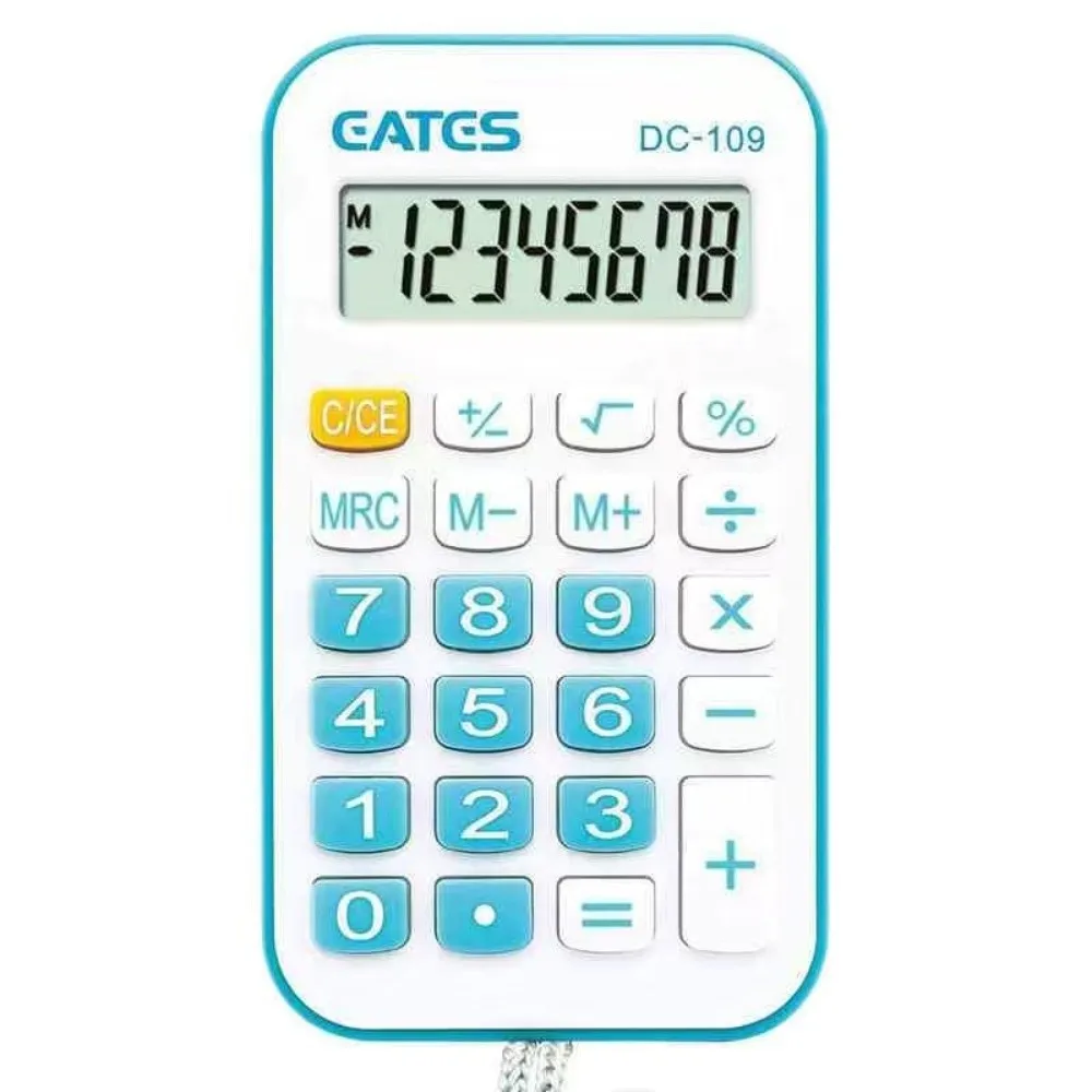 New Compact Mini Calculator Wearable Portable Student Calculator with Lanyard Rope Cute Calculator School Study