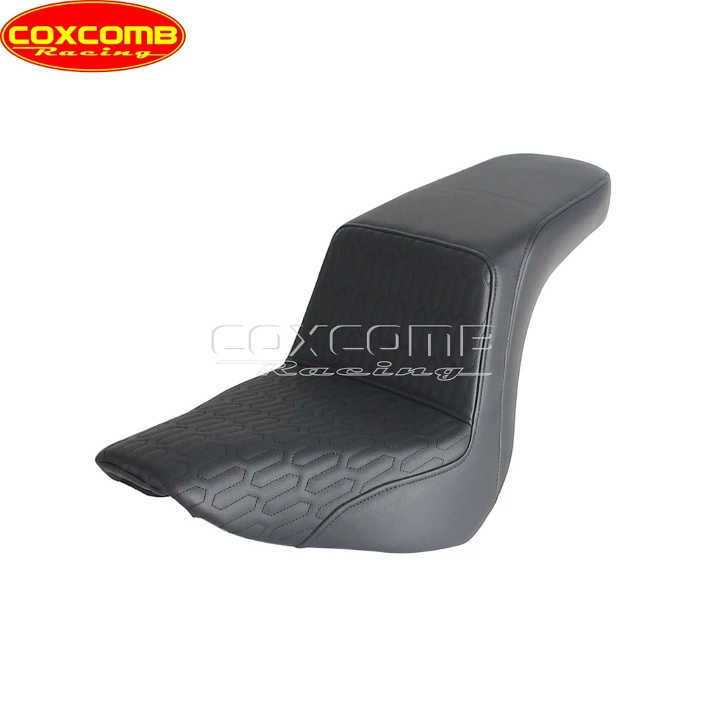 Two-up Gel Pad Motorcycle Seat Front Rear Driver Passenger Seat Cushion For Harley Softail Low Rider S ST FLSB FXLR FXLRS FXLRST
