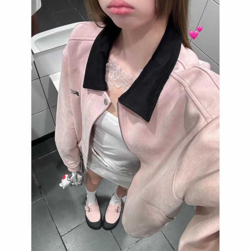 YYAHAHAS Baseball Jackets Gym Womens Fall Knitted Hooded Streetwears Preppy Pattern College Cuff Training Bombers Simple Elastic
