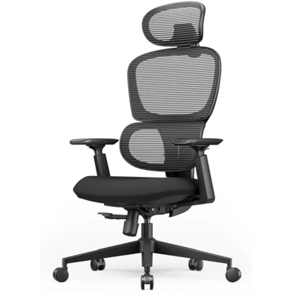 EC300 Mesh Task Chair Featuring 5-Point Lumbar Height Adjustment, 5-Position Sliding Seat, 3D Headrest Rotation, 4-Angle Recline