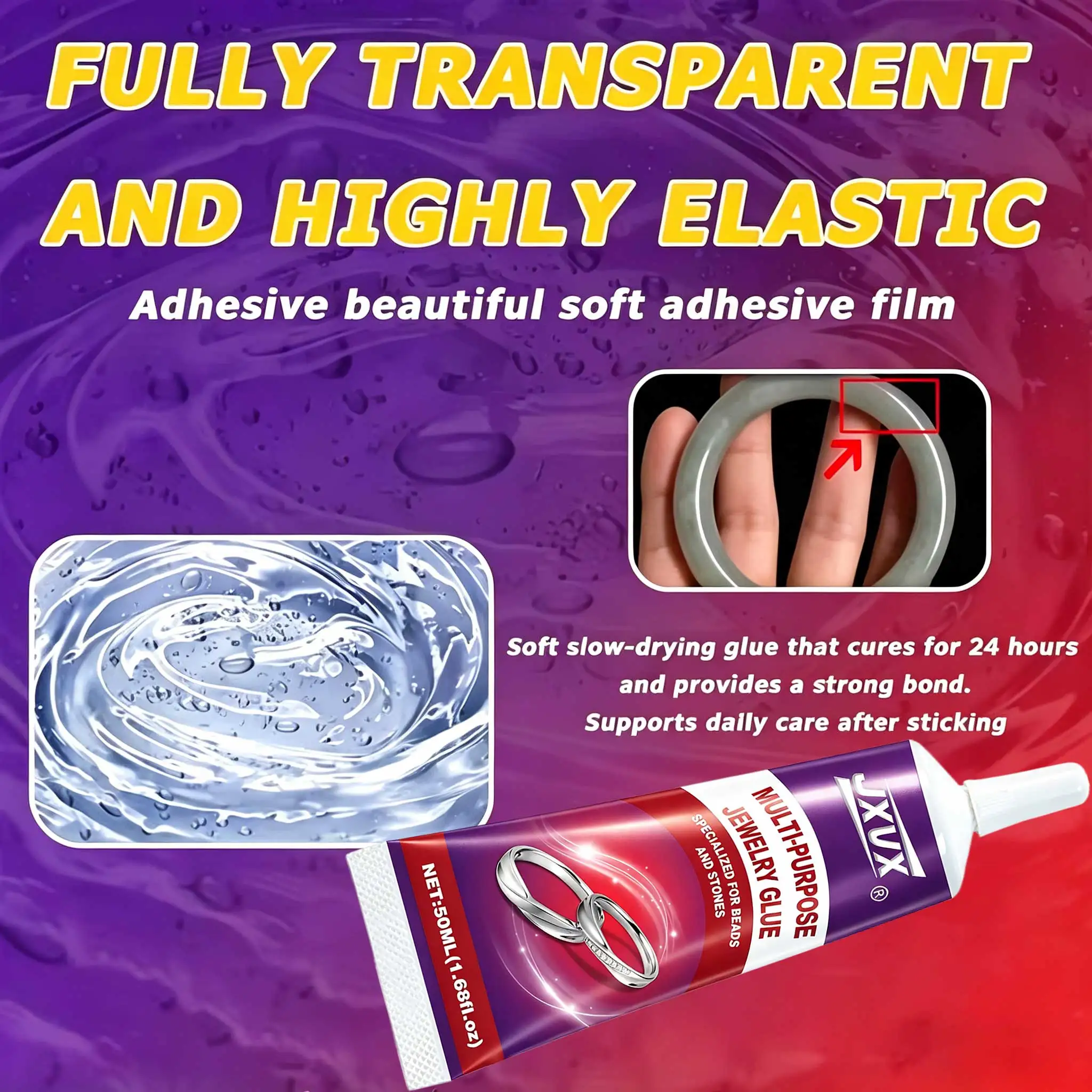 50 ml de pegamento para joyería de secado rápido, Adhesivo de perlas de joyería B7000, utilizado para la producción de joyería, super adhesivo multipropósito de cristal, utilizado para artesanías de strass