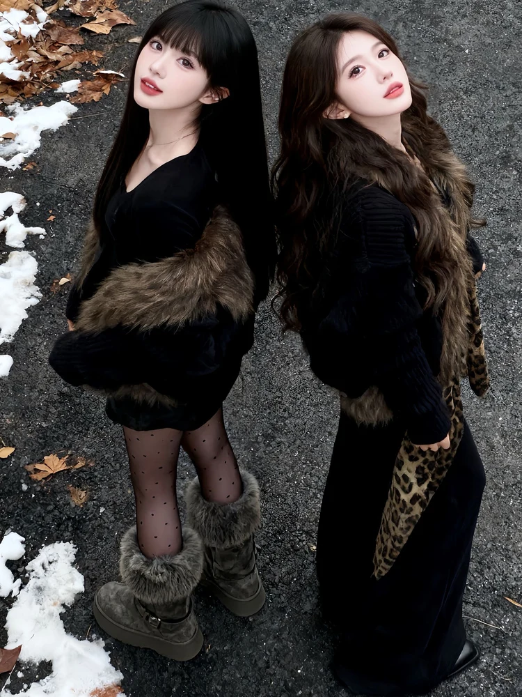 فريدة من نوعها جميلة فروي سترة المرأة Faion الشتاء الأعلى الغنية ملكة جمال سيدة Ele شخصية ort معطف خمر Sle
