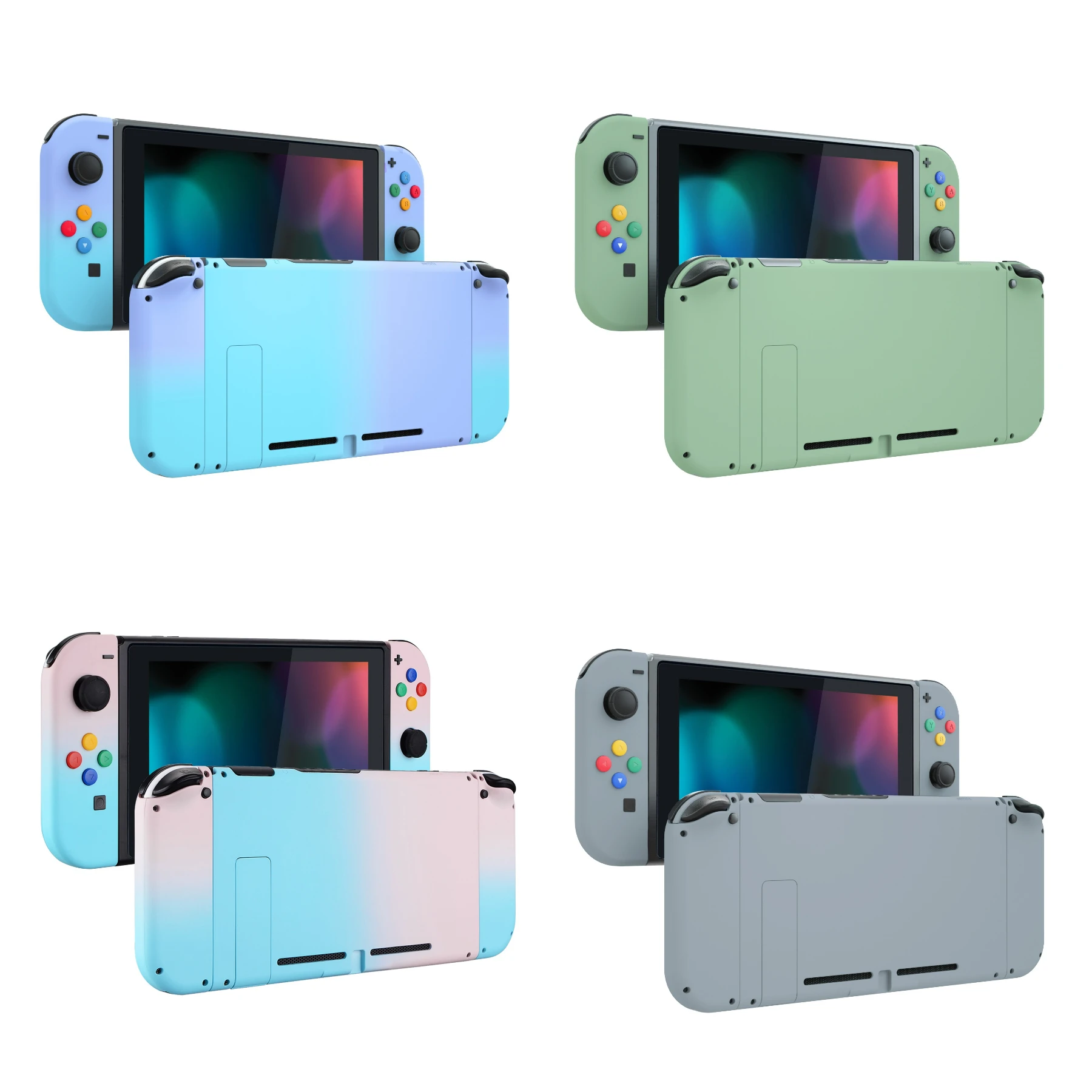 

eXtremeRate Replacement Shell Back Plate Controller Housing with Full Set Button for Nintendo Switch Console & JoyCon