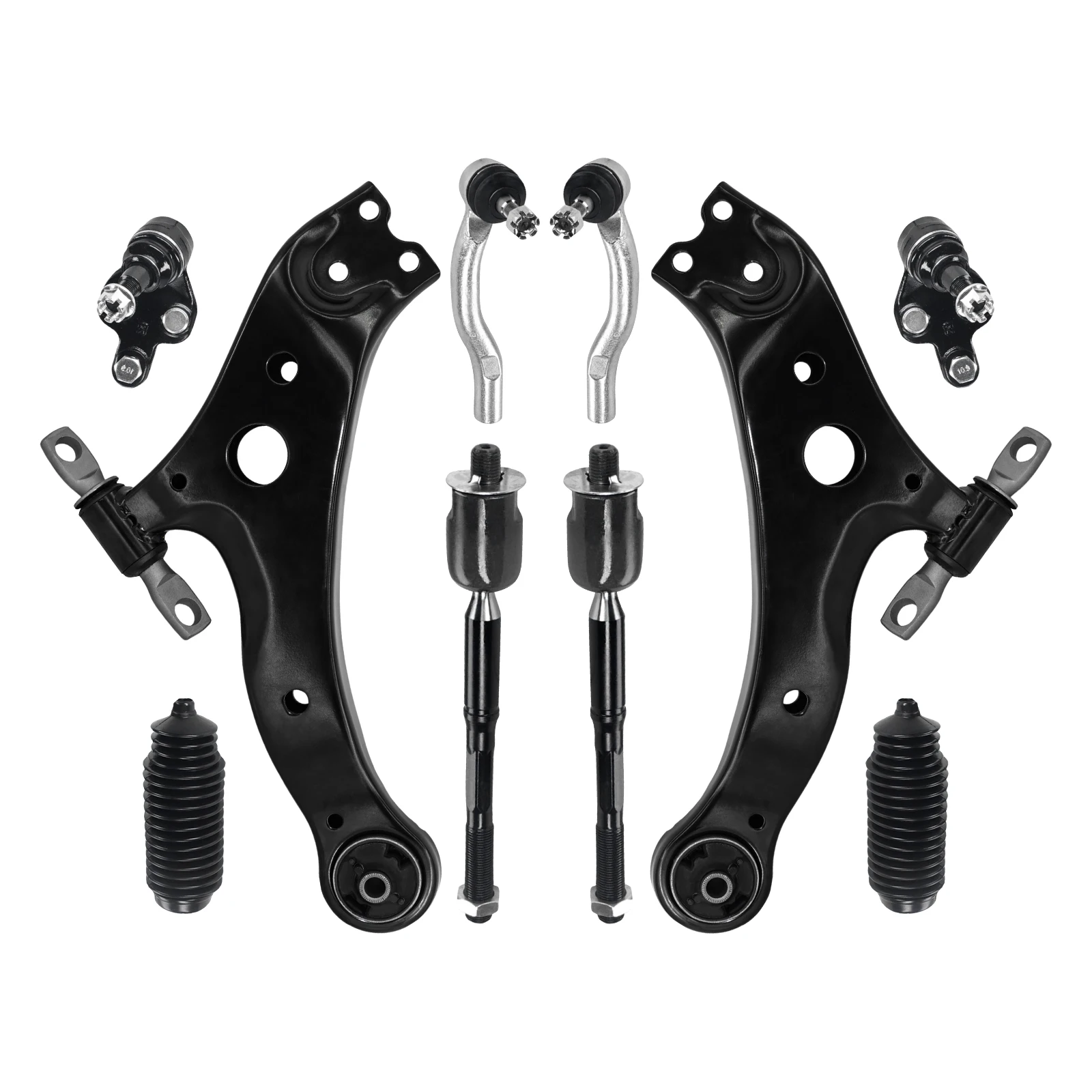 AzbuStag 8pcs Front Lower Control Arm Ball Joint Tie Rod Ends Fits For Toyota Camry Lexus ES330 2004-2006 Solara 2004-2008